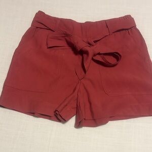 A New Day Women High Rise Paper Bag Waist Belted Shorts Size XS